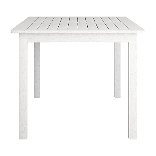 Miramar Contemporary White Washed Wood Rectangular Outdoor Dining Table CorLiving