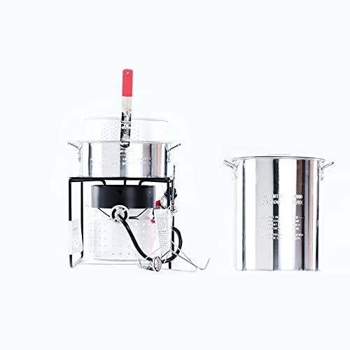 King Kooker Propane Outdoor Fry Boil Package with 2 Pots, silver, one size (12RTFBF3) King Kooker