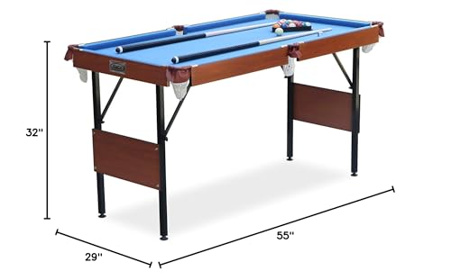 RACK Crux 55 in Folding Billiard/Pool Table (Blue) RACK