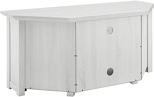 Crosley Furniture Camden Corner Fireplace TV Stand for 50+ inch TVs, Entertainment Center with Storage Shelves, Whitewash Crosley Furniture