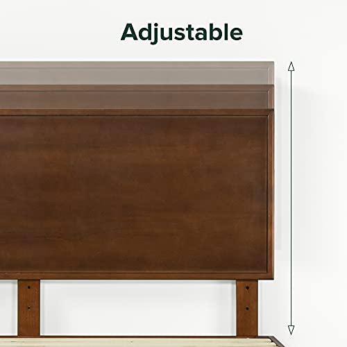 Zinus Raymond Mid-Century Solid Wood Platform Bed Frame with Adjustable Headboard Zinus