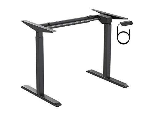 Monoprice Height Adjustable Sit-Stand Riser Table Desk Frame - Black with Electric Single Motor, Compatible with Desktops from 39 Inches Up to 63 Inches Wide - Workstream Collection Monoprice