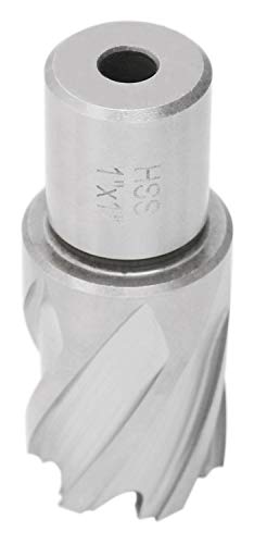 Accusize Industrial Tools Hss Annular Cutter, 1'' Diameter by 1'' Depth with 3/4'' Weldon Shank, Ansi Standard, 2080-2021 Accusize Industrial Tools