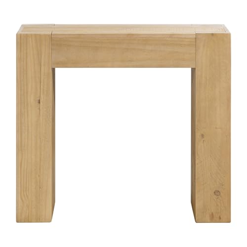 Alaterre Furniture Stockyard Solid Wood Console Table - 36 Inch Modern Farmhouse Small Entryway Table - Easy Assembly Living Room Furniture for Behind the Couch, Entryway, or Hallway (Light Oak) Alaterre Furniture