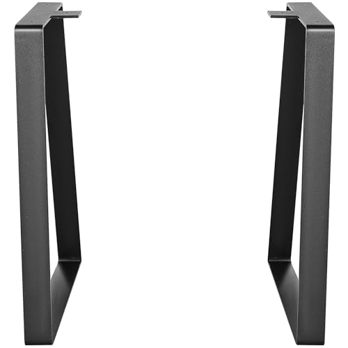 VEVOR 16 inch Trapezoid Steel Table Legs, Replacement Furniture Legs Set of 2 for DIY Coffee Tables, Modern Desks, Bench, Night Stands, Sofa, Max Load 400 lbs Heavy Duty, Quick Instalation Legs Black VEVOR