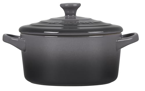 Le Creuset Stoneware Mini Round Cocotte, 8 oz., Oyster Le Creuset