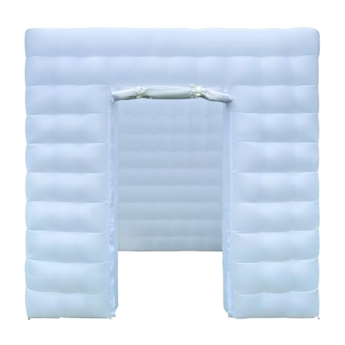 OZIS 1 Door Inflatable Photo Booth Enclosure 8.2ftx8.2ft with Blower 16 Colors Portable Inflatable Photo Booth Tent for Wedding, Party, Events, Proms, Birthday, Bars (White) OZIS
