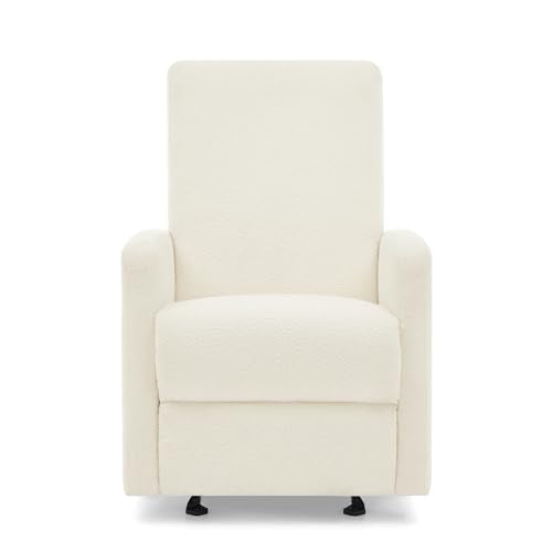 Delta Children Dove Recliner Chair – Manual Recliner with 2 Positions and Glide Motion - Greenguard Gold Certified, Pearl Boucle