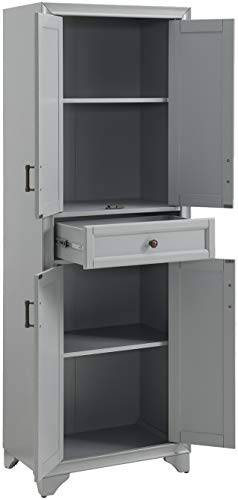 Crosley Furniture Tara Pantry, Distressed Gray Crosley Furniture