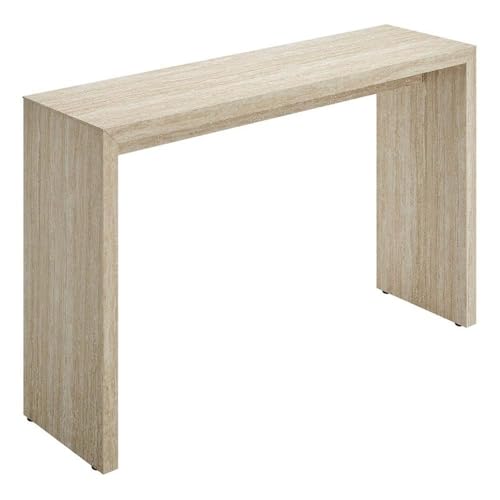 Modway Mirella 54" Faux Travertine Console Table, Modern Entryway Table in Travertine, Minimalist Design, Narrow Hallway Table for Living Room Furniture, Foyer Accent, Chic Corridor Piece Modway