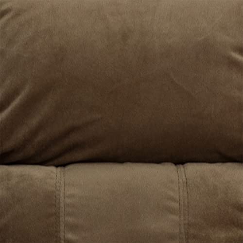 Flash Furniture Charlie Microfiber Kids Recliner with Flip-Up Storage Arms and Safety Recline, Contemporary Reclining Chair for Kids, Supports up to 90 lbs., Brown