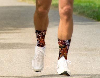 NC Hosiery Blank White Sublimation Socks- Printable, Subready in 9-12 Large Size For Teen and Adult in 6 Pair Pack, Create and Print Your Own Personalized Logo In Vibrant Colors NC Hosiery