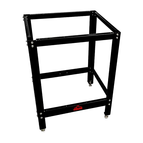 JessEm Strong, Manufactured in-House, Quality Finish and Easy to Assemble Steel Router Table Stand Logo in Red Satin Finish (Black) JessEm