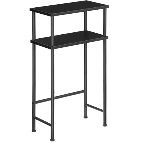 HOOBRO Narrow Console Table for Small Space, 15.7" Entryway Table with Storage, 2 Tier Sofa Table with 2 Shelves, Skinny Console Table for Entryway, Hallway, Living Room, Foyer, Black BB40XG01 HOOBRO