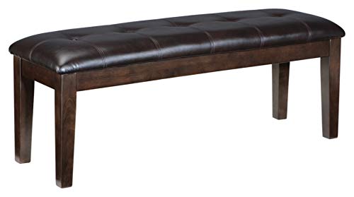 Signature Design by Ashley Haddigan Traditional Upholstered Dining Room Bench, Dark Brown Signature Design by Ashley