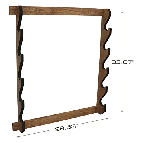 Rush Creek Creations Indoor 5 Rifle/Shotgun Wall Storage Display Rack, American Cherry Rush Creek Creations