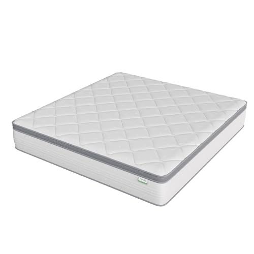 Novilla King Mattress, 12 Inch Hybrid Mattress King with Comfort Foam, Innerspring Pillow Top King Mattress in a Box, King Size Mattress for Pressure & Pain Relief, Soft Feel but Supportive Novilla