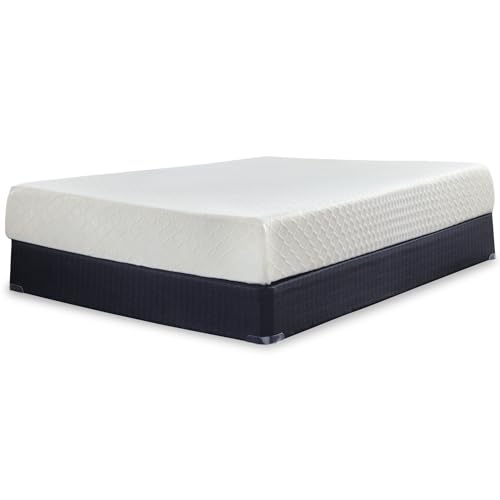 Signature Design by Ashley Twin Size Chime 10 Inch Medium Firm Memory Foam Mattress with Green Tea & Charcoal Gel Signature Design by Ashley