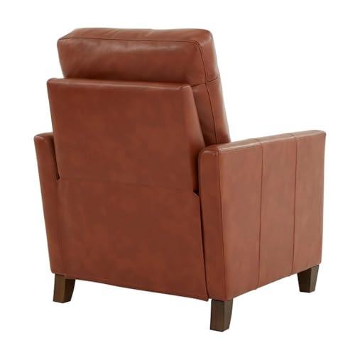 Comfort Pointe Penny Caramel Brown Faux Leather Modern Push Back Recliner Comfort Pointe