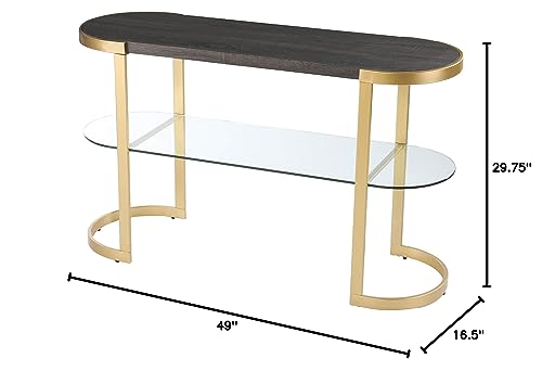 SEI Furniture 49 inches Long Otsento Console Table, Hall Room Entryway with Open Concept Living Space Contemporary Style, Black SEI Furniture