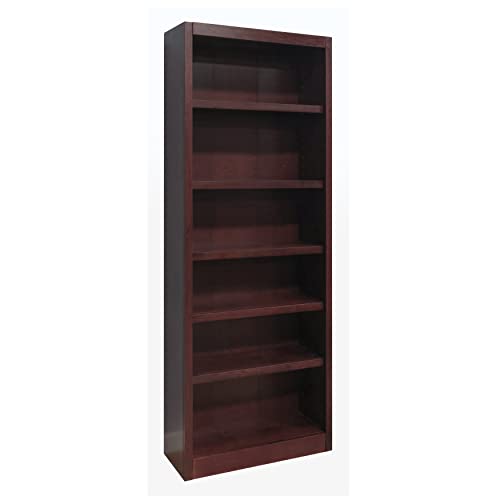 Concepts In Wood 84" Traditional Oak Bookcase with 4 Adjustable & 2 Fixed Shelves Concepts In Wood