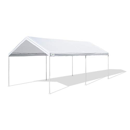 Caravan Canopy D2C20011 Domain Shelters Pro 200 10' x 20' Carport, Upgraded Version, White Caravan Canopy