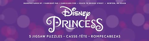 Ceaco - 5 in 1 Multipack - Disney Princess - (2) 300 Piece, (2) 500 Piece, (1) 750 Piece Jigsaw Puzzles Ceaco