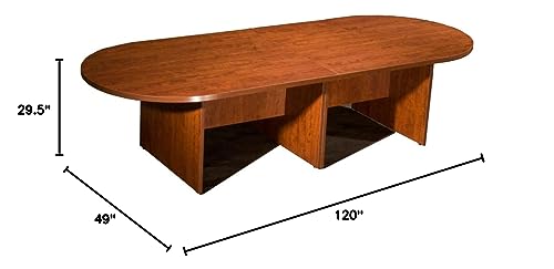 Boss Office 10Ft Race Track Conference Table - Driftwood Boss Office Products