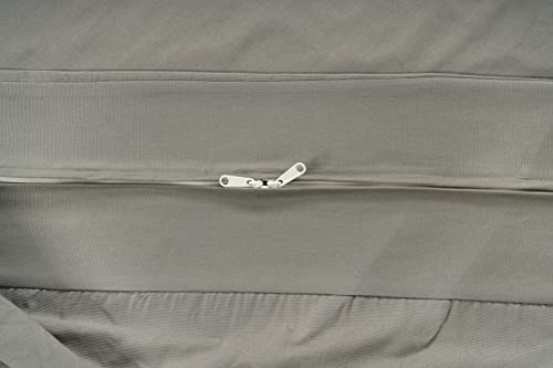 LANE LINEN Futon Covers Full Size, 100% Cotton Slipcovers, Full Size Mattress Cover for Futon Sofa Bed, Foldable Armless Sofa Cover, Zippered Couch Cover - Silver LANE LINEN