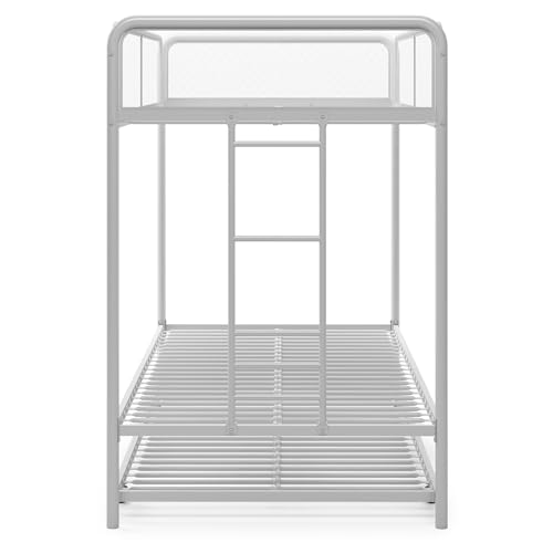 DHP Isaiah Triple Twin Metal Bunk Bed, Off White DHP