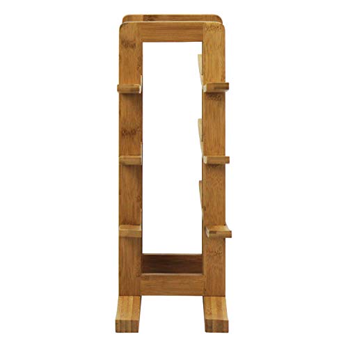Oceanstar WR1149 12-Bottle Natural Bamboo Wine Rack , Red, 15.75 x 5.75 x 1.75 inches Oceanstar