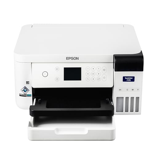 EPSON SureColor F170 Dye-Sublimation Printer (C11CJ80201) Bundle with Ethernet Cable, USB Cable, Fiber Cloth