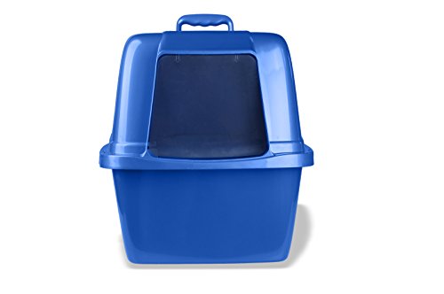 Van Ness Pets Odor Control Extra Large, Giant Enclosed Cat Pan with Odor Door, Hooded, Blue, CP7 Van Ness