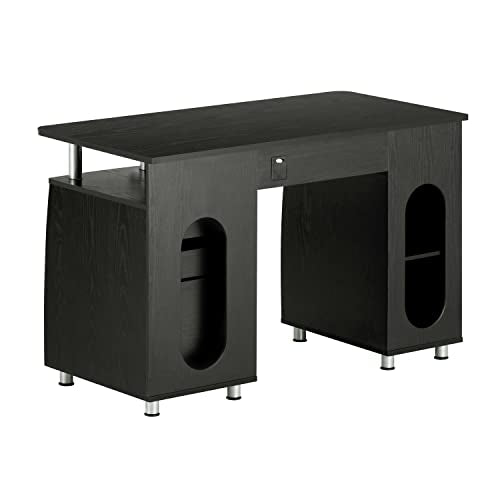 Techni Mobili 47.25" Ergonomic Computer Drawers & File Cabinet for Home Office Storage, Espresso Writing Desk, ONE Size Techni Mobili