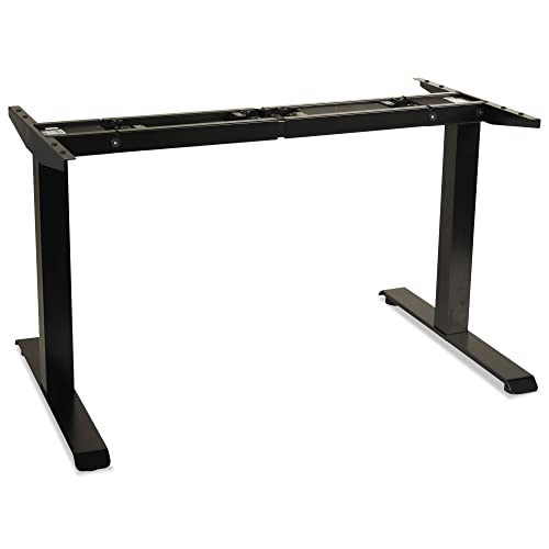 Alera 2-Stage Electric Adjustable Table Base, 48 to 72w x 24 to 36d x 27.5 to 47.2h, Black Alera