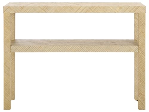 SAFAVIEH Home Collection Apis Natural Raffia 2-Shelf Console Table for Entryway, Living Room, Foyer SAFAVIEH