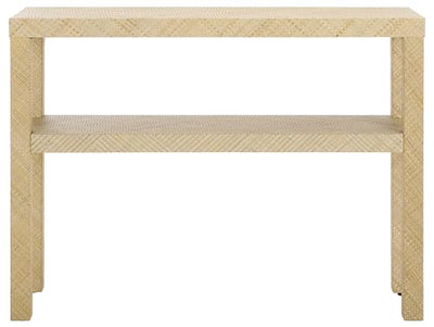 SAFAVIEH Home Collection Apis Natural Raffia 2-Shelf Console Table for Entryway, Living Room, Foyer