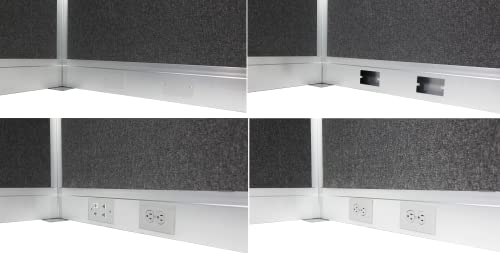 Versare Pre-Configured Hush Panel Electric Cubicle | Workstation Divider Walls | Cubicle Privacy Panels | Office Partition Walls VERSARE