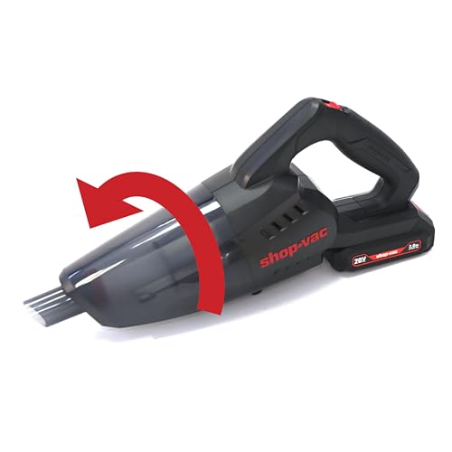 Shop-Vac 5430087 Handheld Vacuum, Cordless Rechargeable Lithium 20V, Lightweight Design, Ideal for Quick Cleanups in Home, Garage, and Vehicle Shop-Vac