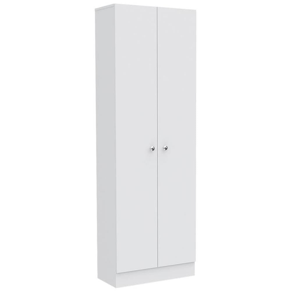 Tuhome 70" Tall Storage Cabinet, Multistorage Pantry Cabinet with Five Adjustable Shelves, Double Large Door Cabinet for Kitchen, Bathrooom, Dinning Room and Laundry Room -White Tuhome