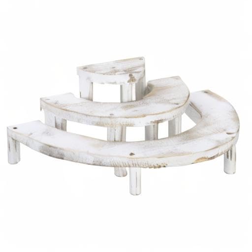 MyGift Wooden Display Stand Riser, 3 Tier Perfume and Cologne Organizer Stand, Cupcake Stand for Dessert, Spice Rack Organizer, Display Shelf for Figure,Perfume,Make up, Collections, 3-Piece Set MyGift