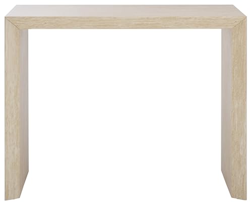 SAFAVIEH Home Collection - Woodrow Faux Travertine Console Table, Minimalist Modern Entryway Accent (CNS7005B) SAFAVIEH