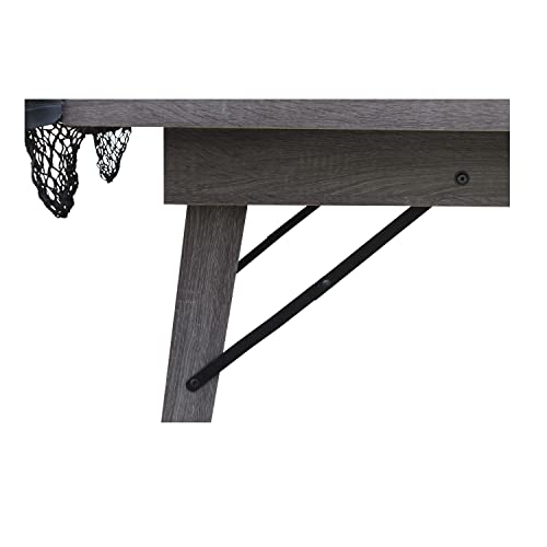 Pendleton 6-ft Portable Pool Table - Driftwood Finish with Burgundy Felt Blue Wave Sports