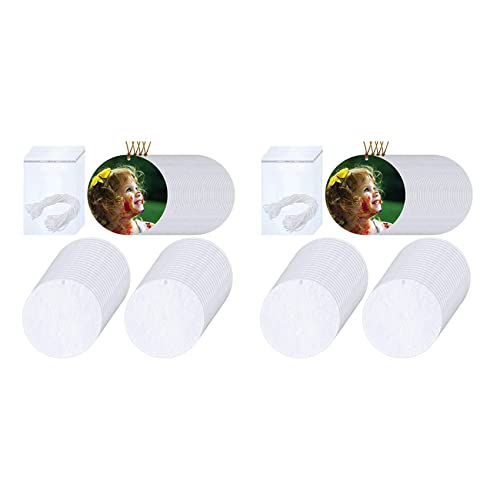 Ruitutedianzi 200 Pieces Sublimation Air Freshener Blanks DIY Air Freshener Scented Blank Car Pressed Felt for DIY Heat Press-Round Ruitutedianzi