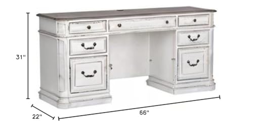 Liberty Furniture Magnolia Manor Wooden Credenza in White Liberty Furniture
