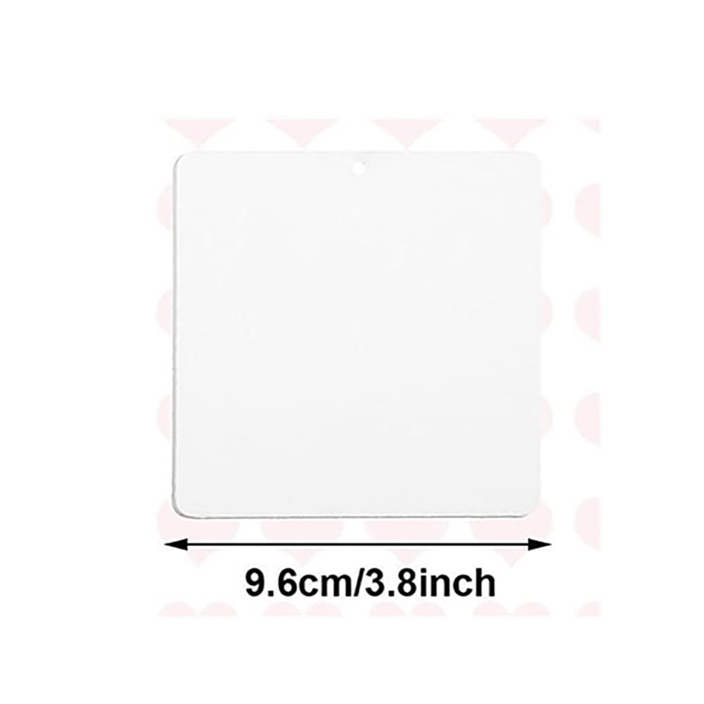 UUYYEO 40 Pcs Felt Car Air Freshener Blanks Sublimation Air Freshener Blank Sheets Car Air Freshener Scent Pads Sublimation Blank Pendants Hanging Ornament Blanks Square and Round UUYYEO