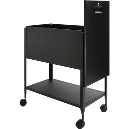 Lorell® Steel Locking Letter-Size Mobile File Cart, Black Lorell