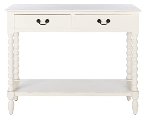 Safavieh Home Collection Athena Distressed White 2-Drawer Console Table SAFAVIEH