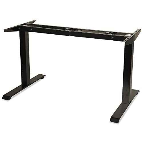 Alera 2-Stage Electric Adjustable Table Base, 48 to 72w x 24 to 36d x 27.5 to 47.2h, Black Alera