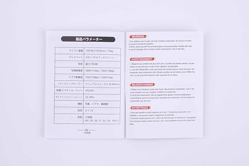 1000X Handheld Microscope for Kids 4K 2.0" Screen Rechargeable Mini Pocket Digital Microscopes w/Slides Kit Portable Edu Gift Age 4-6 8-12 Children Students (Green) BEBANG